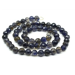 Бусы из Иолита шарик гр.8мм, 48см, 36,5г