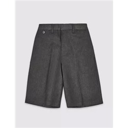 Boys' Regular Leg Pleat Front School Shorts (2-14 Yrs)