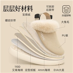 Fashionable demi-season slippers, non-slip keep warm winter footwear indoor, city style