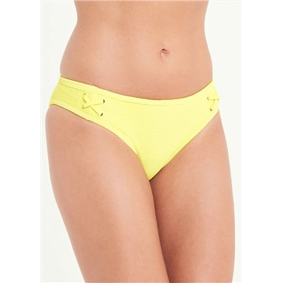 Ribbed Eyelet Bikini Bottoms