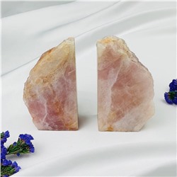 Радуга Самоцветов Держатель для книг из Розового кварца (Мадагаскар)