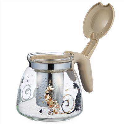 ЗАВАРОЧНЫЙ ЧАЙНИК AGNESS С ФИЛЬТРОМ "ПАРИЖСКИЕ КОТЫ"  900 МЛ.