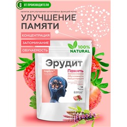 Напиток "Эрудит" с клубникой (для памяти), 2 г х 14 саше / Сибирская клетчатка