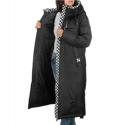 9120 BLACK Пальто зимнее женское (200 гр. холлофайбера)
