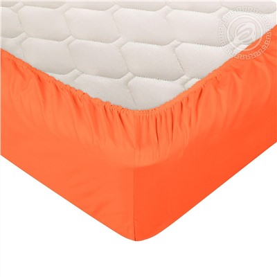 Простыня на резинке из сатина Оранжевый Арт Дизайн Акция