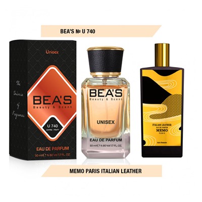 Beas U740 Memo Paris Italian Leather edp 50 ml, Парфюм унисекс Beas U740 создан по мотивам аромата Memo Paris Italian Leather