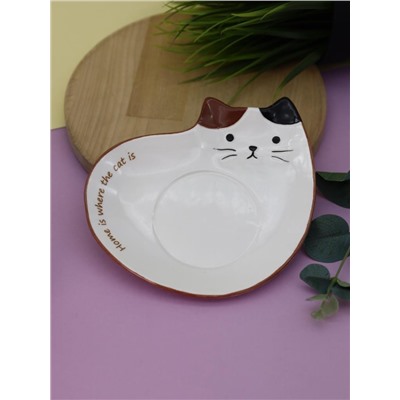 Керамический чайный набор (кружка+блюдце) «Mr. Purr», 430 ml