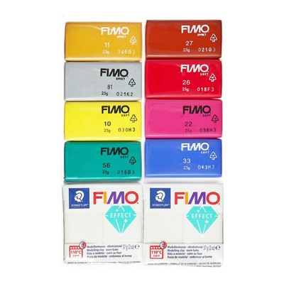 Набор пластика-полимерная глина запекаемая FIMO effect 8х25г+2х57г Смешивание жемчуга