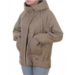 9661 DK. BEIGE Куртка демисезонная женская (100 гр. холлофайбер)