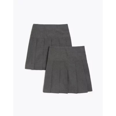 2pk Girls' Crease Resistant School Skirts (2-16 Yrs)