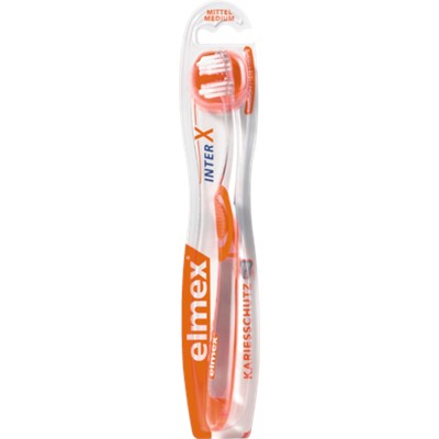 elmex Зубная щетка	 InterX Kariesschutz mittel, 1 шт