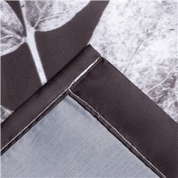 Штора для ванной водоотталкивающая Этель «Natural print», 145×180 см, цвет серый, ткань оксфорд, 210гр/м2