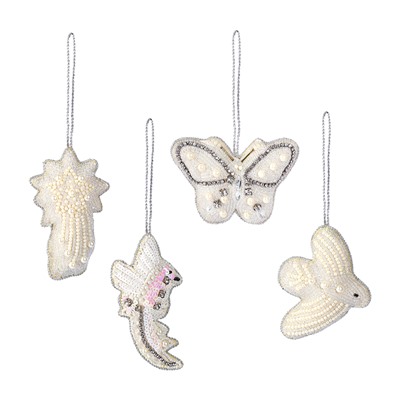 Набор елочных украшений Christmas pearls из коллекции New Year Essential, 4 шт.