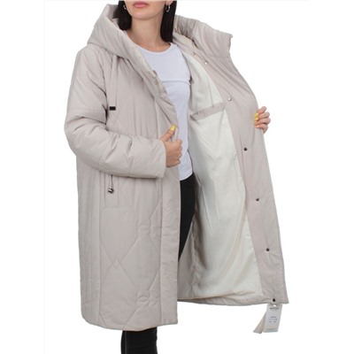 1119 LT. BEIGE Пальто зимнее облегченное женское (холлофайбер 150 гр.)