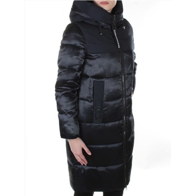 2235 BLACK Пальто стеганое зимнее Qirikui