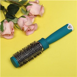 Расческа массажная брашинг "Bella's Beauty room", цвет тёмно-бирюзовый, 24см, d-3,5см