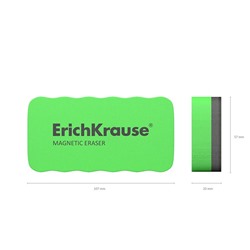 Губка для маркерных досок ErichKrause, магнитная, 107×57 мм, МИКС