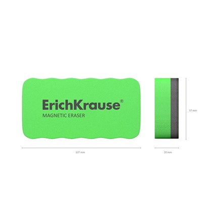 Губка для маркерных досок ErichKrause, магнитная, 107×57 мм, МИКС