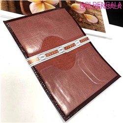 Обложка для паспорта из натуральной кожи тёмно-бордовая