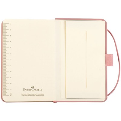 Бизнес-блокнот А6, 194л., Faber-Castell, матовая ламинация, тиснение ВД-лаком, цвет дымчато-розовый