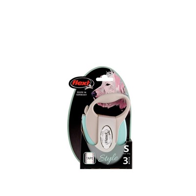 Рулетка Flexi Safari S (до 12 кг) 3 м трос, мятная