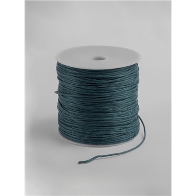 Шнур вощеный из полиэстера d=1 мм, L=65-70 м, зелёный