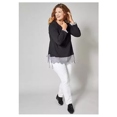 Da. Sweatshirt У,  Размер 46 (российский 54-56, рост 168) Цвет schwarz-weiß, Производитель Janet und Joyce by Happy Size
