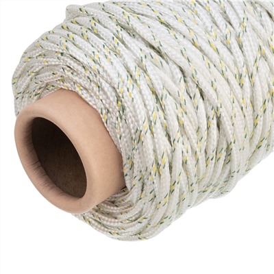 Фал плетеный капроновый с сердечником, 6 мм, L 100 м, 16-прядный, Сибртех