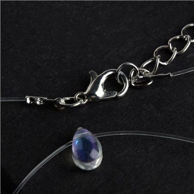 Кулон на леске «Счастье ждёт тебя», капля, радужный, 35 см