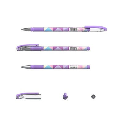 Ручка шариковая ErichKrause ColorTouch Stick Magic Rhombs 0.7, цвет чернил синий