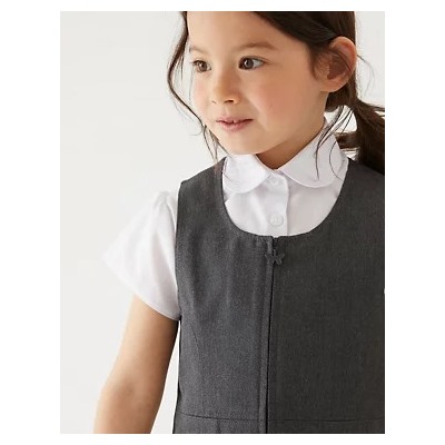Girls' Plus Fit Pleated School Pinafore (2-12 Yrs)