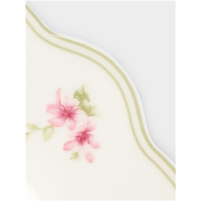 Тарелка WY Spring flowers, d=26.5 см, фарфор, белая
