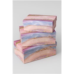 Набор подарочных коробок 3 в 1 «Amethyst», blue, 18*12*7-21*14*8.5-23*16*9.5