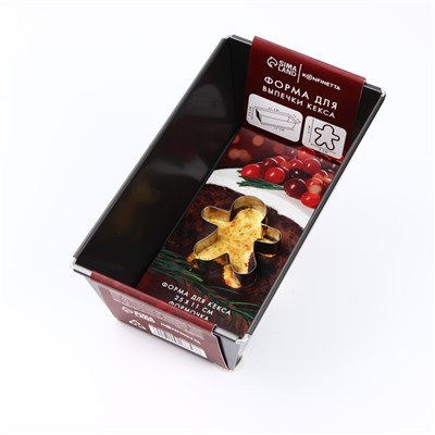 Формы для выпечки новогодние «Пряничный человек»: 25×11 см и 5×6 см