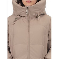 8819 DK. BEIGE Пальто зимнее женское (холлофайбер 200 гр.)