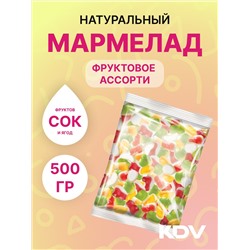 Мармелад со вкусом манго, лимона, вишни, клубники, яблока со сливками 500 гр