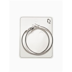 Серьги кольца QF «Классика», d=5 см, цвет серебро