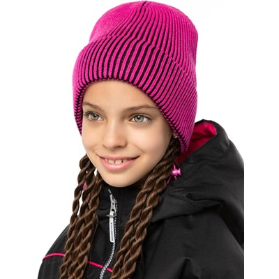 Шапка для девочки NIKASTYLE 11м11025 Фуксия черный