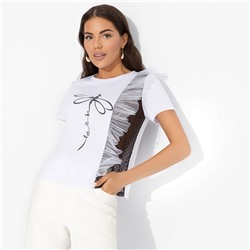 Футболка комбинированная с декором, Завоюй меня (дуэт)