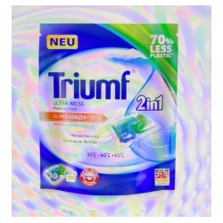 triumf капсулы 30 стирок 2 в 1 вайт мягкая пачка