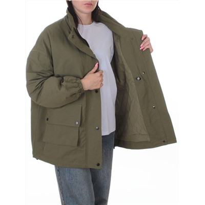 3089 GREEN Куртка демисезонная женская (100 гр. холлофайбер)