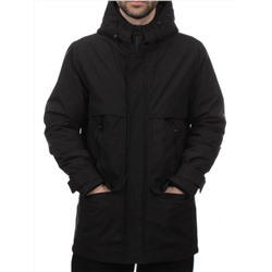 8891 BLACK Куртка мужская зимняя облегченная (130 гр. холлофайбер)