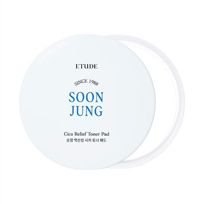 Etude Успокаивающие тонер-пэды с экстрактом центеллы / Soon Jung CICA Toner Pad, 130 мл