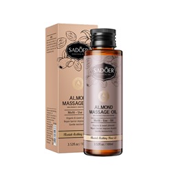 Миндальное массажное масло SADOER Essential oil Almond Massage oil, 100 мл