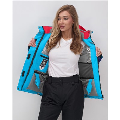 Горнолыжный костюм женский зимний красного цвета 02392Kr