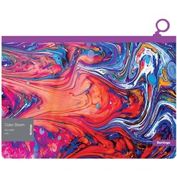 Папка-конверт на молнии Berlingo "Color Storm" А4, 180мкм, с рисунком