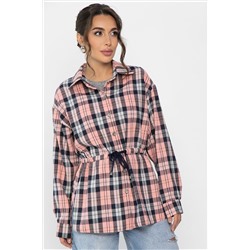 Рубашка хлопковая Джанет (персик/синий) Б14275-4М