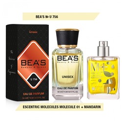 Beas U756 Escentric Molecules Molecule 01 + Mandarin Unisex edp 50 ml, Парфюм унисекс Beas U756 создан по мотивам аромата Escentric Molecules Molecule 01 + Mandarin