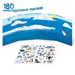 Книги с наклейками многоразовыми «Изучаем животных», набор 4 шт.