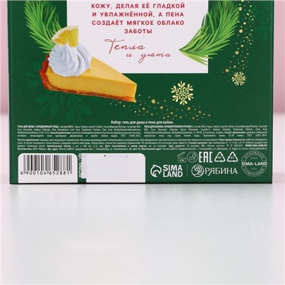 Новогодний подарочный набор косметики «Яркой зимы»: гель для душа и пена для ванны, 2×300 мл, Чистое счастье